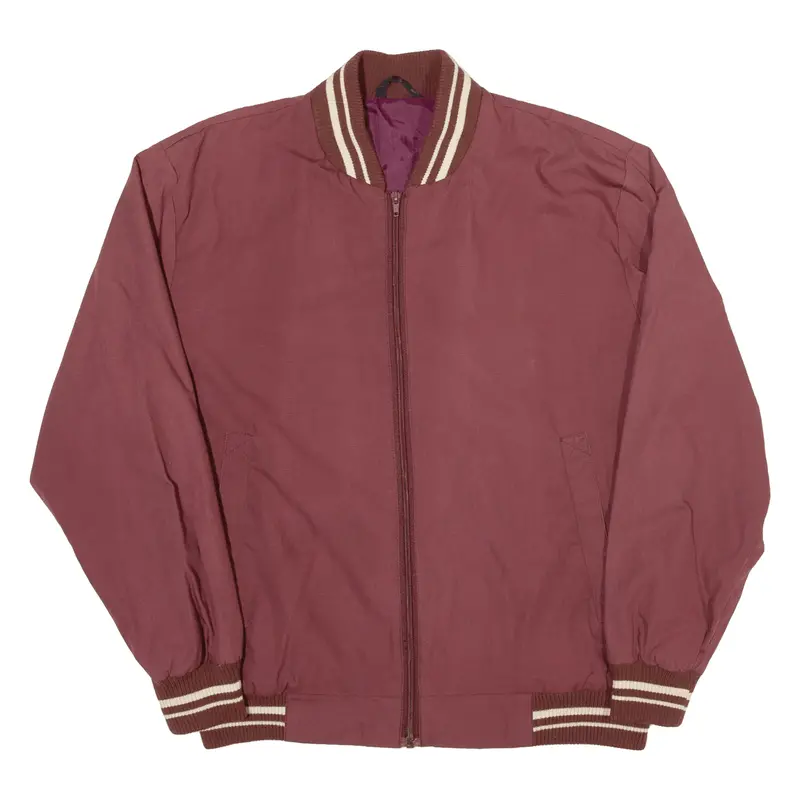 Mens Bomber Jacket Maroon S 1