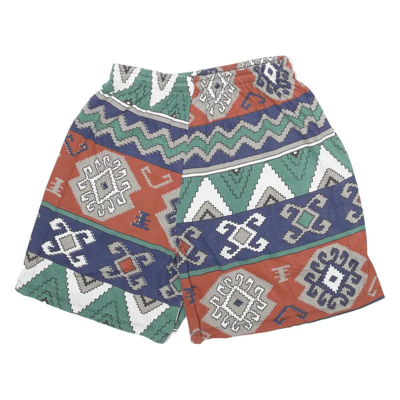 Mens Casual Shorts Green Loose Crazy Pattern Xs W26 1