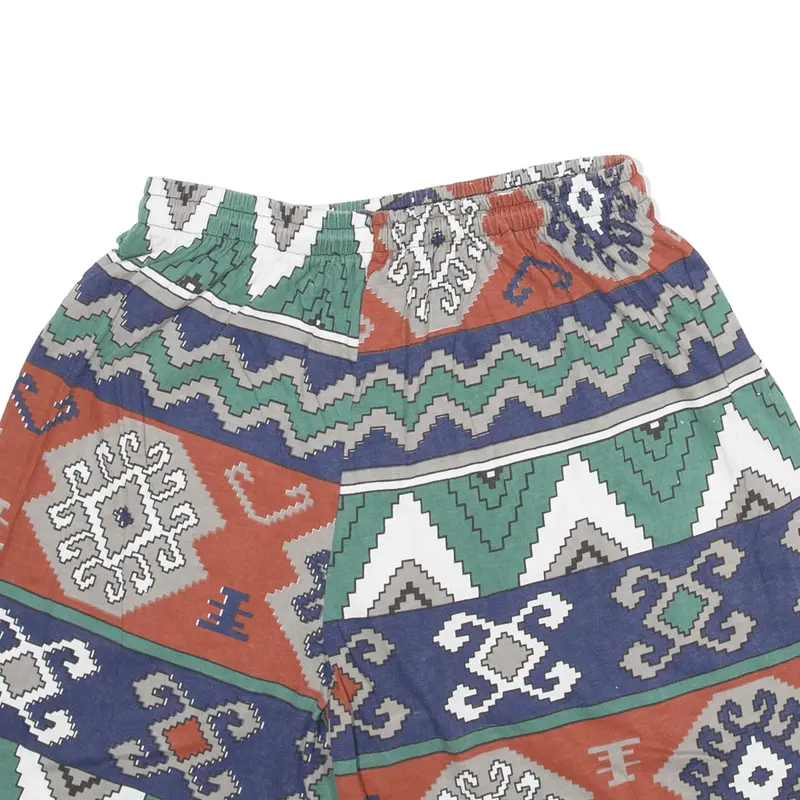 Mens Casual Shorts Green Loose Crazy Pattern Xs W26 2