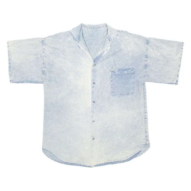 Mens Denim Shirt Blue L 1