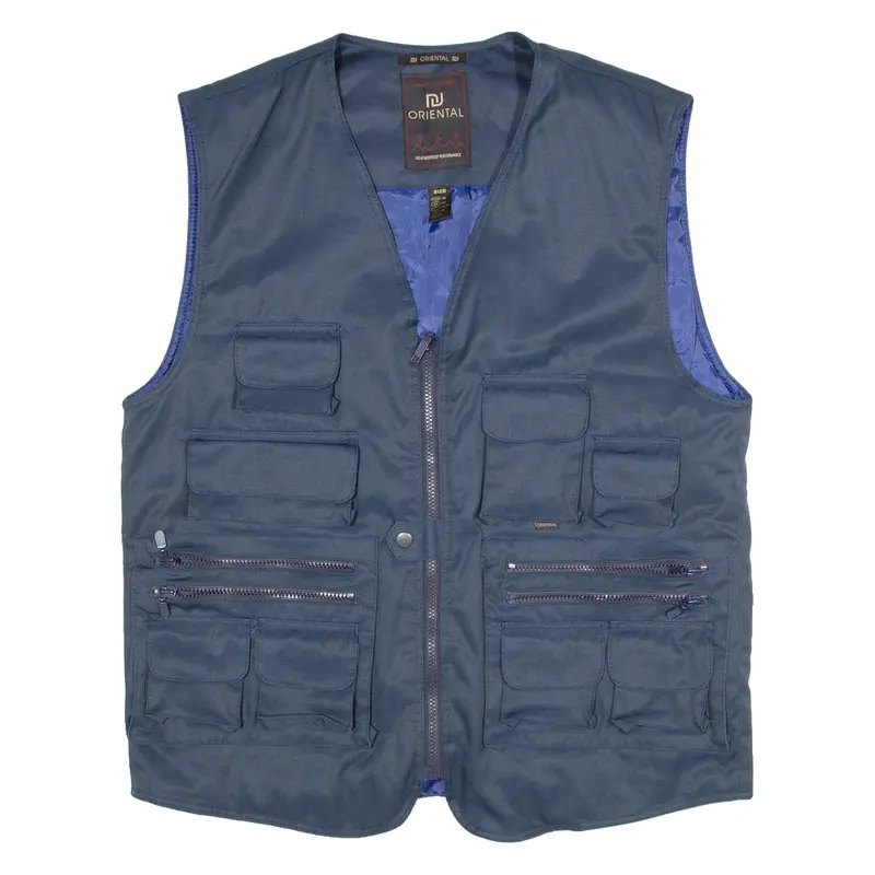 Mens Gilet Blue L 1