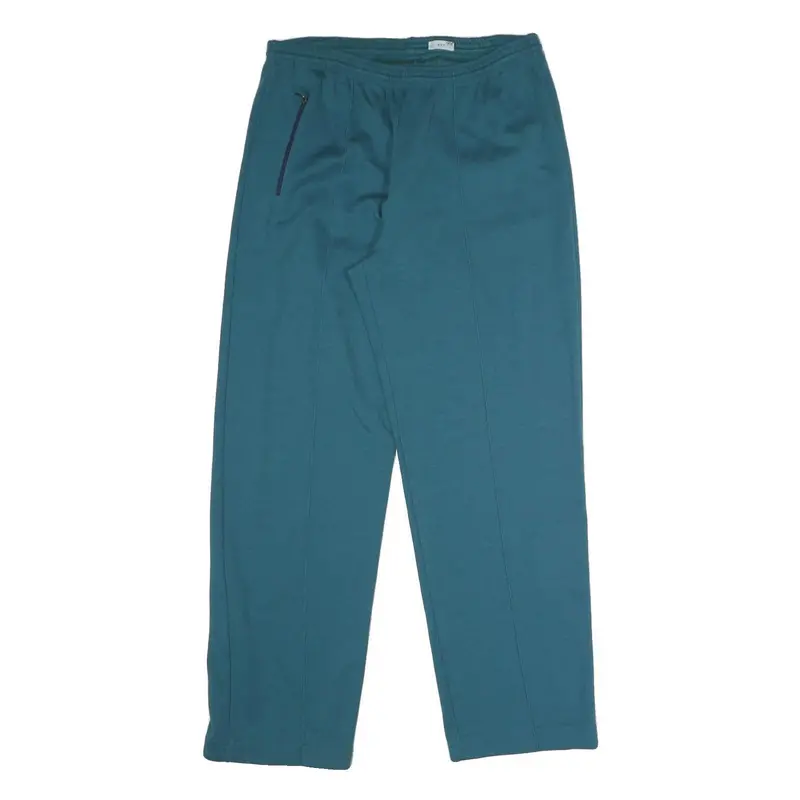 Mens Joggers Blue Cotton Blend M W32 L31 Comfort Fit Plain Zip Pocket Casual 1