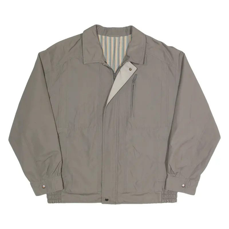 Mens Lined Jacket Grey 90S L 1