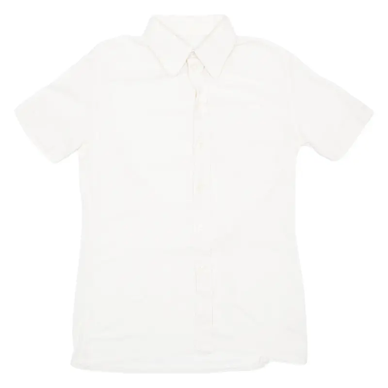 Mens Plain Shirt Beige S 1