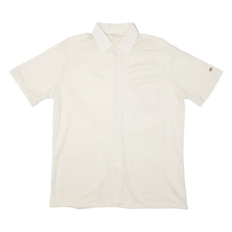 Mens Plain Shirt Cream 90S M 1