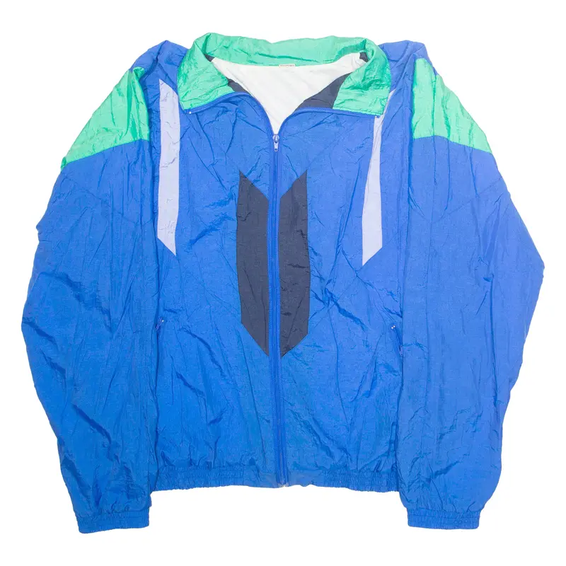 Mens Shell Jacket Blue Nylon Xl 1