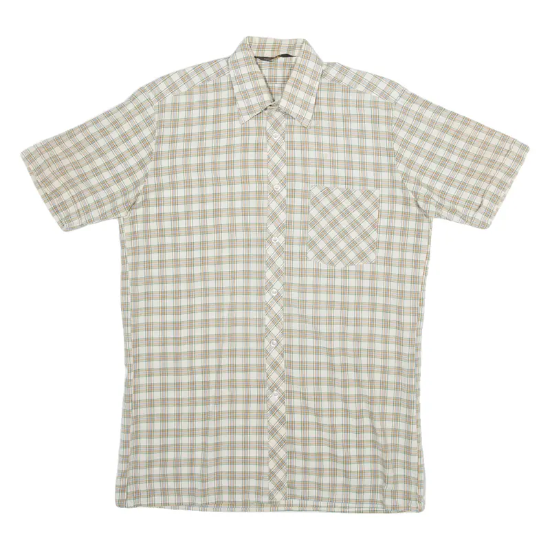 Mens Shirt Beige 90S Check M 1
