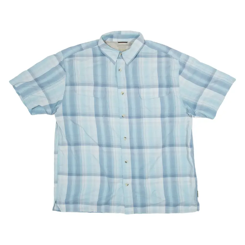 Mens Shirt Blue Check Xl 1