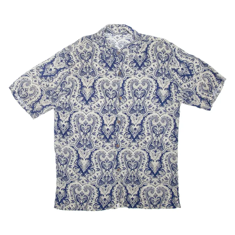 Mens Shirt Blue Crazy Pattern S 1