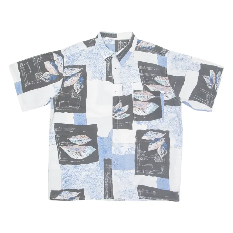 Mens Shirt White Geometric Xl 1