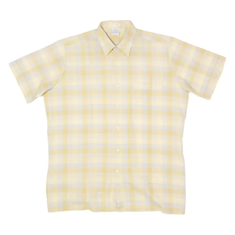 Mens Shirt Yellow 90S Plaid Xl 1