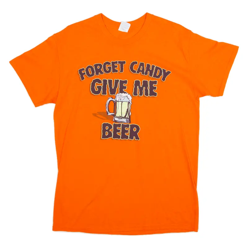 Mens T-Shirt Orange M 1