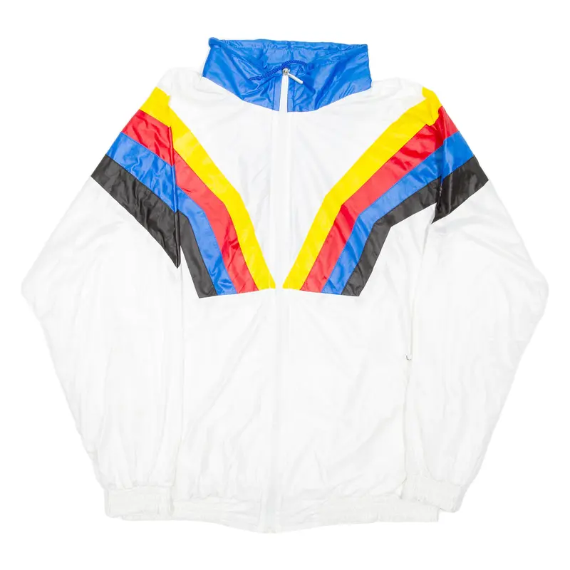 Mens Track Jacket White Striped Xl 1