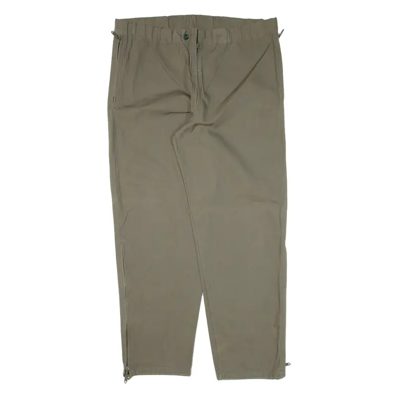 Mens Trousers Green Loose Tapered W40 L31 1