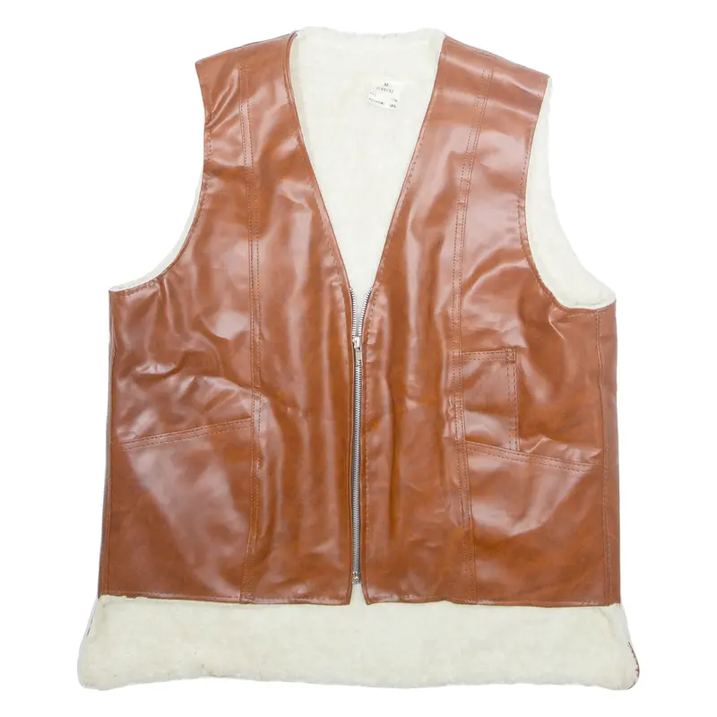 Mens Waistcoat Brown M 1