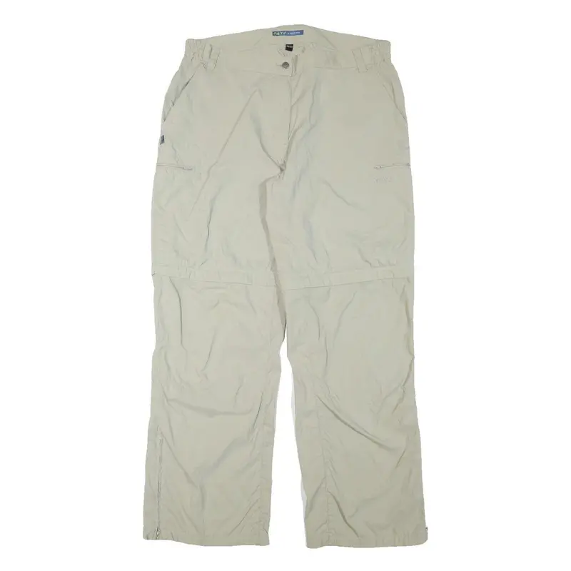 Meru Womens Polyester Blend Beige Relaxed Straight Trousers W34 L30 Outdoor 1