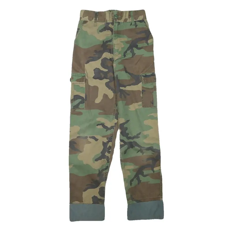 Mfh Mens Cotton Blend Camouflage Regular Fit Straight Leg Trousers W24 L29 1