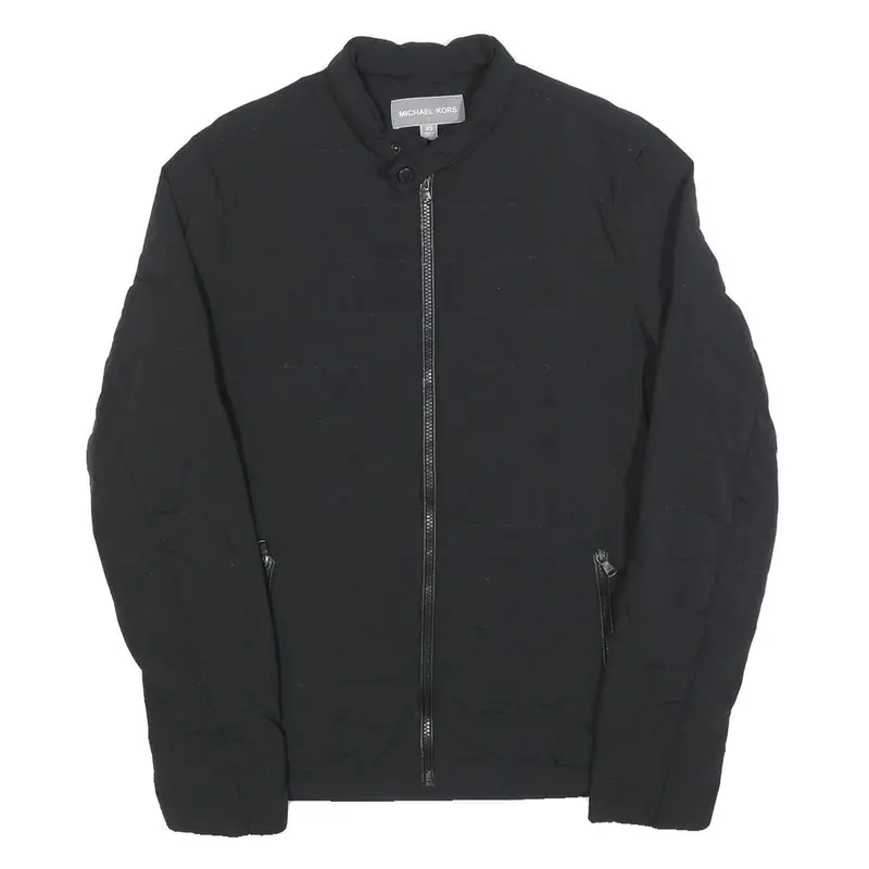 Michael Kors Mens Black Lightweight Jacket Xs Polyester Zip Plain Casual 1