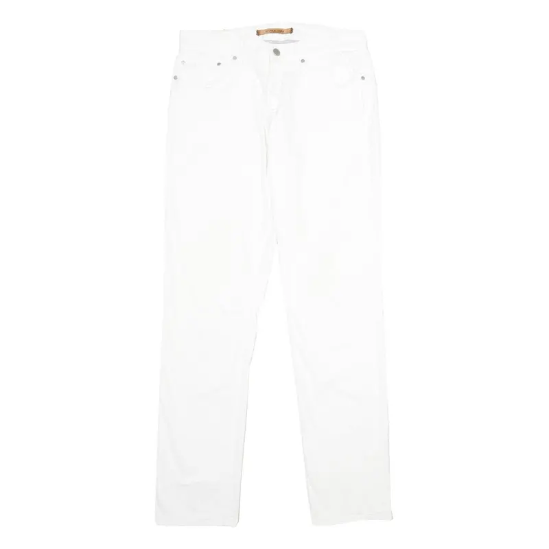 Michael Kors Mens Cotton Blend White Slim Straight Trousers W32 L34 Smart Casual 1