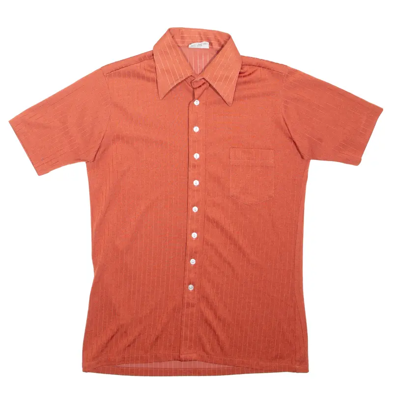 Michel Angli Mens Plain Shirt Orange S 1