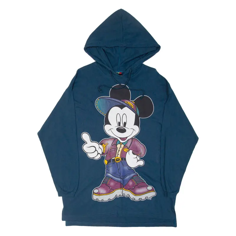 Mickey Mouse Mens Blue Hoodie S 1