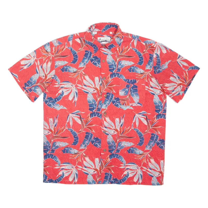 Milano Bay Mens Shirt Red Crazy Pattern M 1