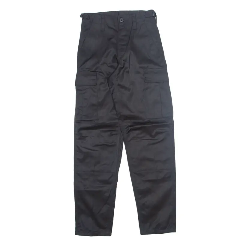 Military Cargo Mens Trousers Black Slim Straight W24 L30 1