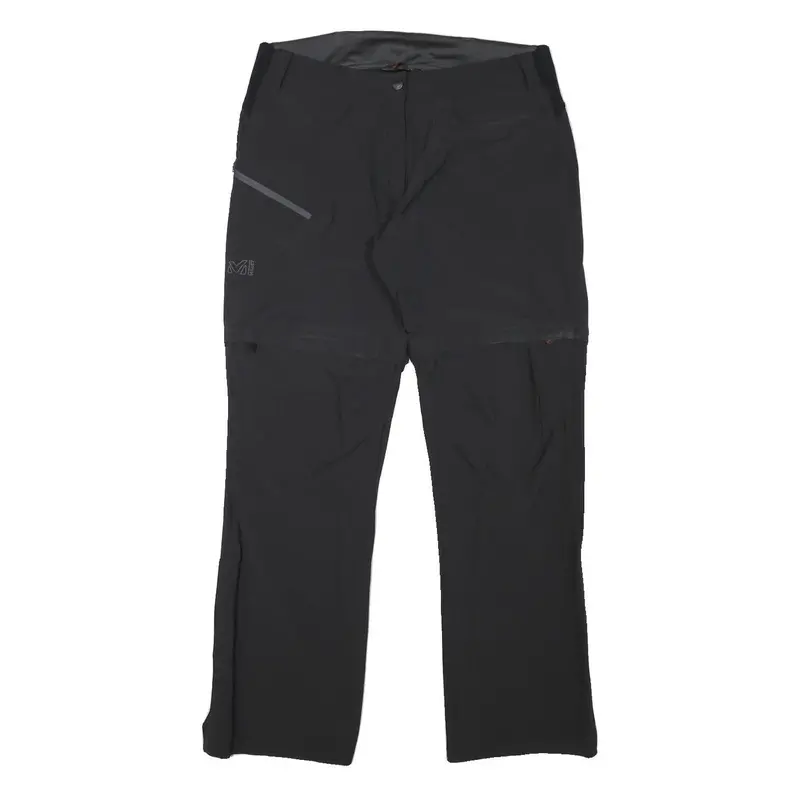 Millet Womens Black Regular Fit Straight Trousers W32 L30 Outdoor Zip Closure 1
