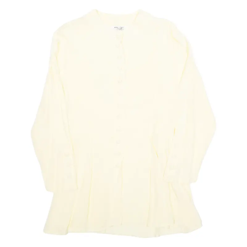 Miss He Womens Shirt Yellow Long Sleeve M 1