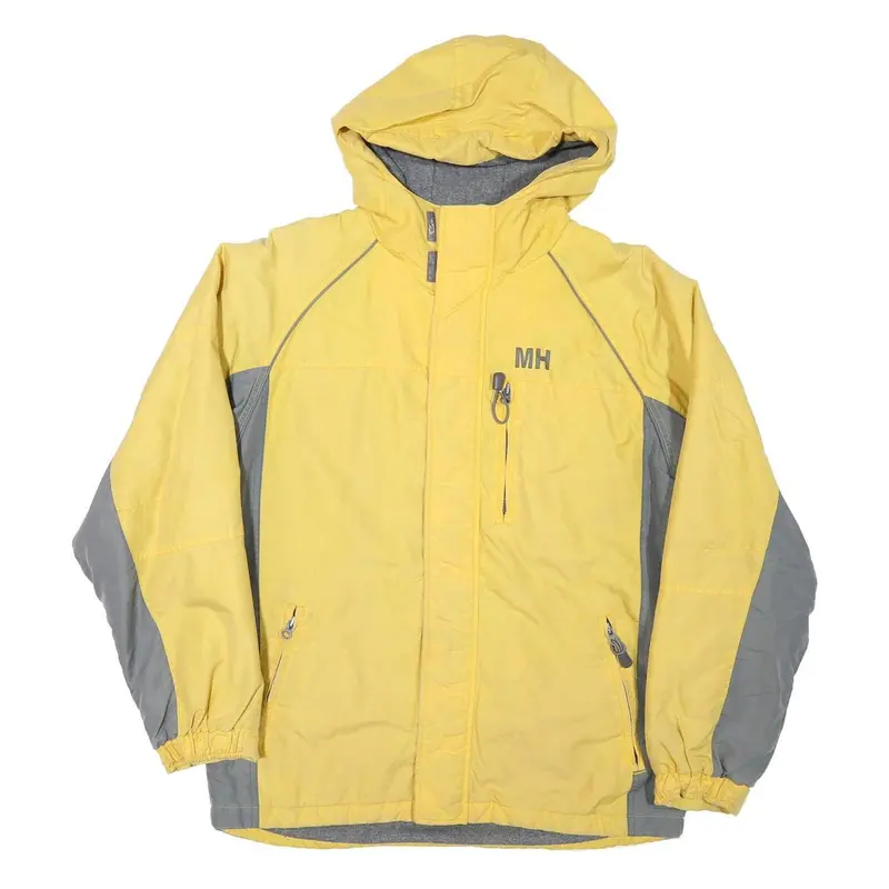 Misty Harbor Mens Yellow & Grey Zip Jacket S Polyester Blend Outdoor Casual 1