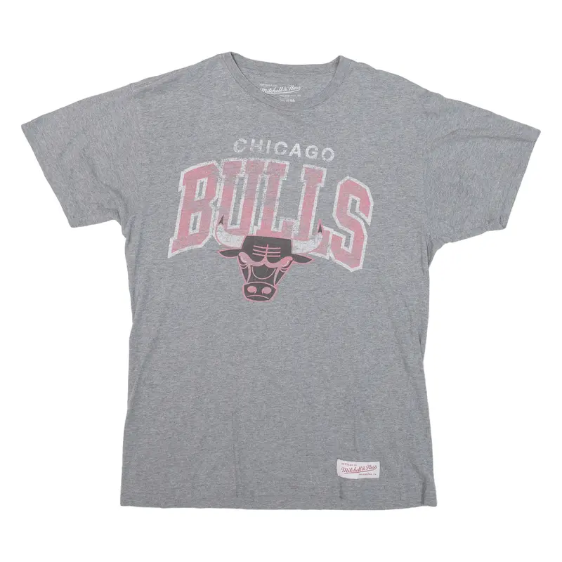 Mitchell & Ness Chicago Bulls Mens T-Shirt Grey Usa M 1