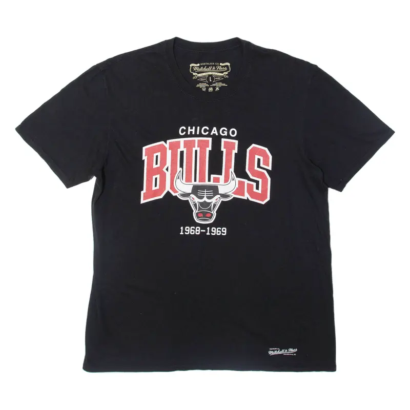 Mitchell & Ness Chicago Bulls Womens T-Shirt Black Usa L 1