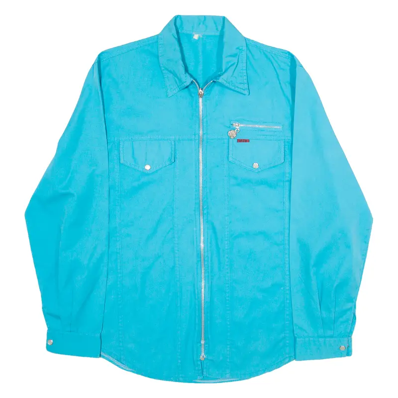 Mix Womens Plain Shirt Blue Long Sleeve M 1