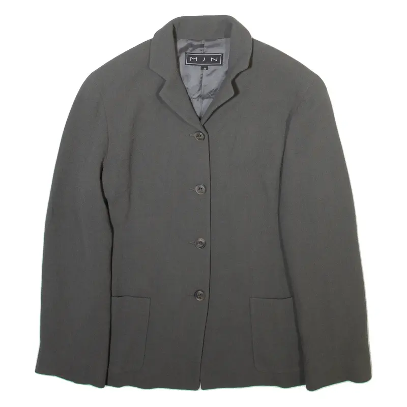 Mjn Womens Blazer Jacket Grey Wool M 1