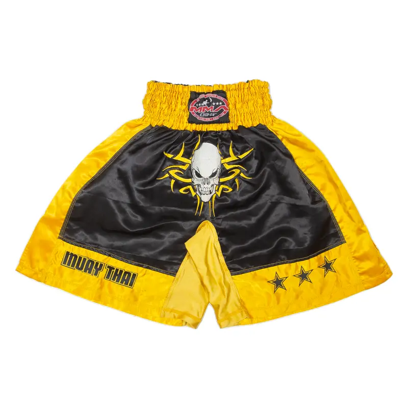 Mma Gear Thai Boxing Mens Sports Shorts Yellow Relaxed Xxs W22 1