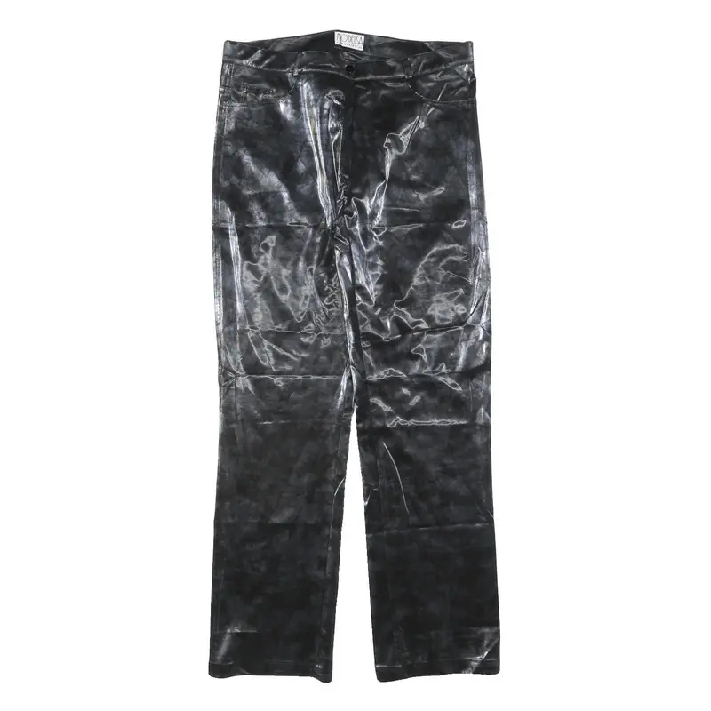 Modelsa Womens Polyester Blend Black Regular Straight Trousers W34 L32 Zip 1