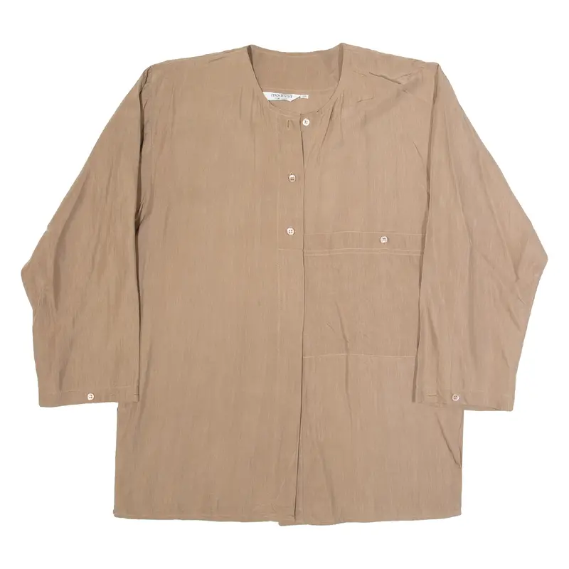 Modissa Womens Blouse Brown Long Sleeve L 1