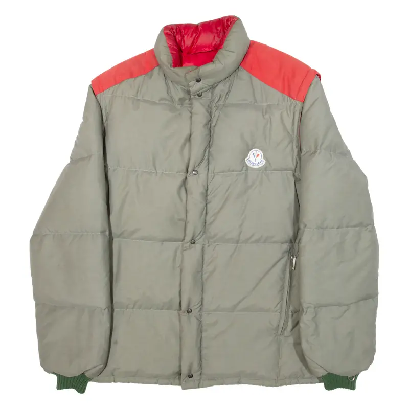 Moncler Zip-Off Insulated Mens Puffer Jacket Green Xl 1