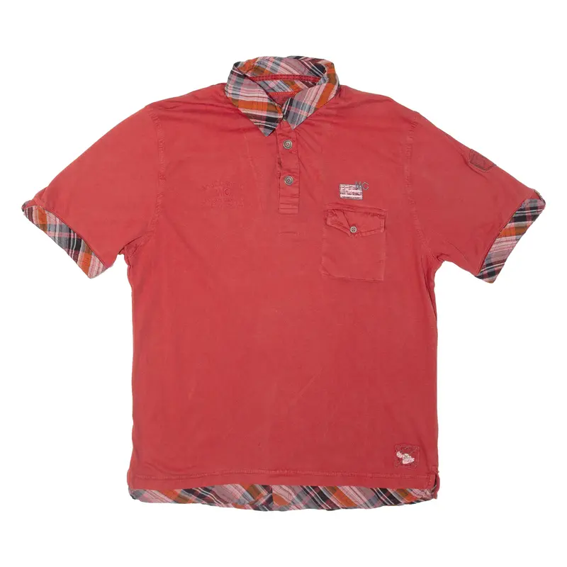 Monte Carlo Mens Polo Shirt Red L 1