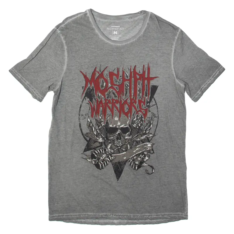 Moshpit Warriors Mens Band T-Shirt Grey M 1