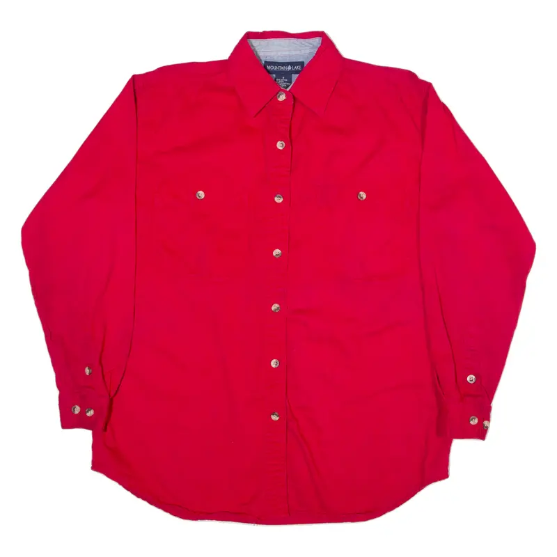 Mountain Lake Womens Plain Shirt Red Long Sleeve S 1