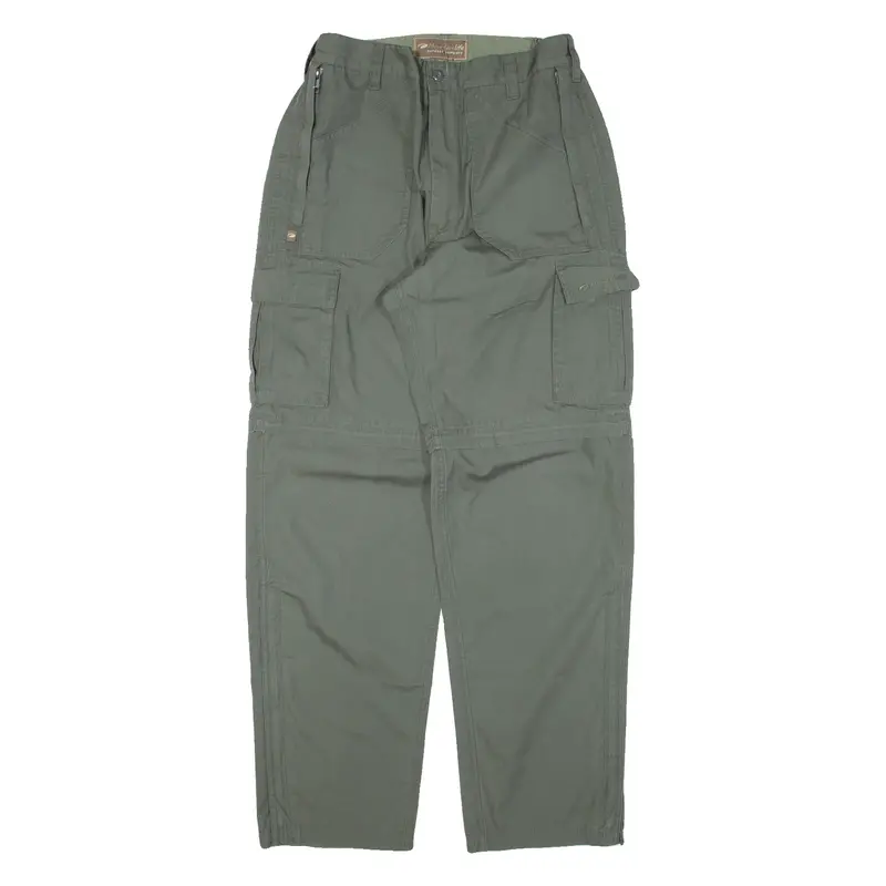 Mountain Life Cargo Zip-Off Womens Trousers Green Regular Straight W28 L30 1