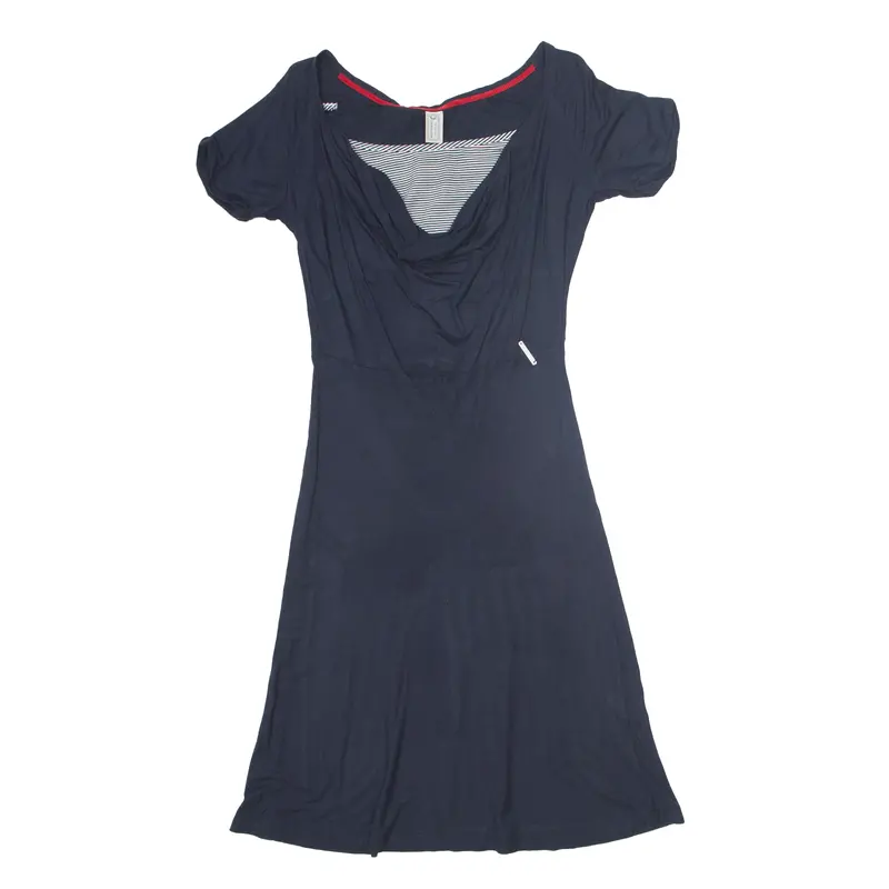 Murphy & Nye Womens A-Line Dress Blue Short Sleeve Midi M 1