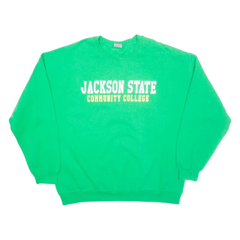 Mv Sport Jackson State Community College Mens Sweatshirt Green Usa Xl 1