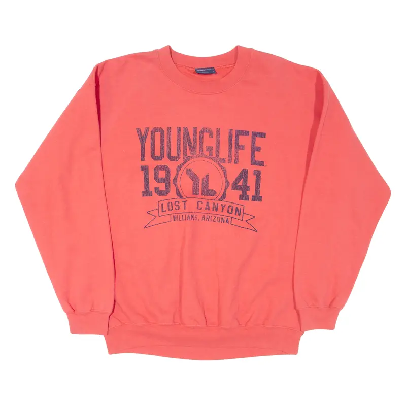 Mv Sports Young Life Lost Canyon Mens Sweatshirt Pink Usa L 1
