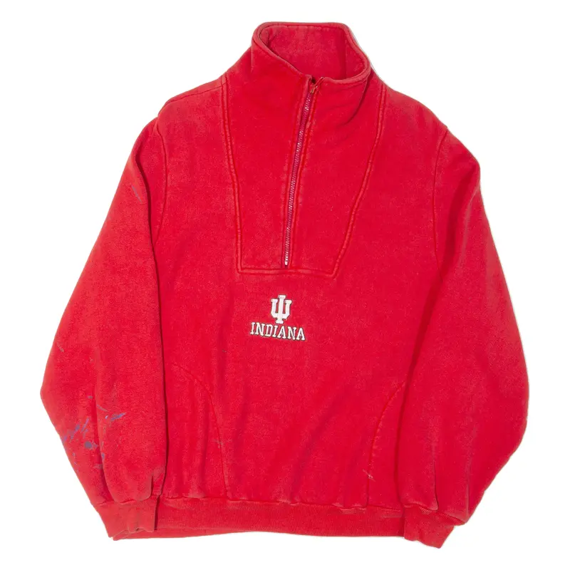 Mvp Indiana Mens Sweatshirt Red 1/4 Zip Usa M 1