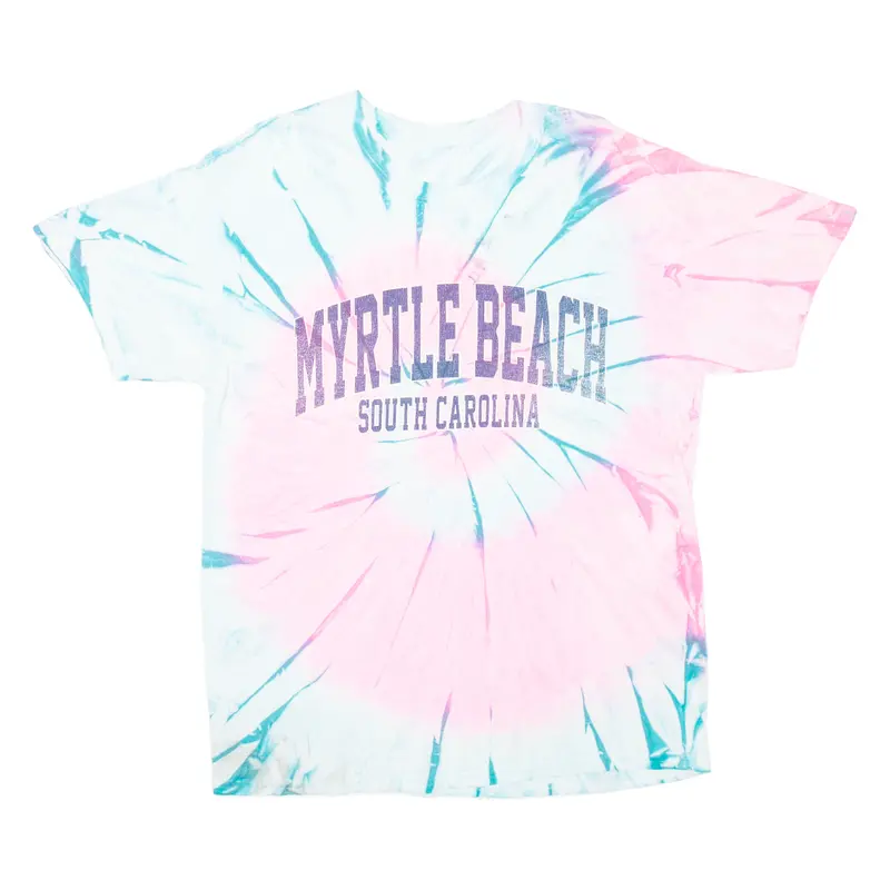 Myrtle Beach Womens Tie Dye T-Shirt Blue Usa M 1