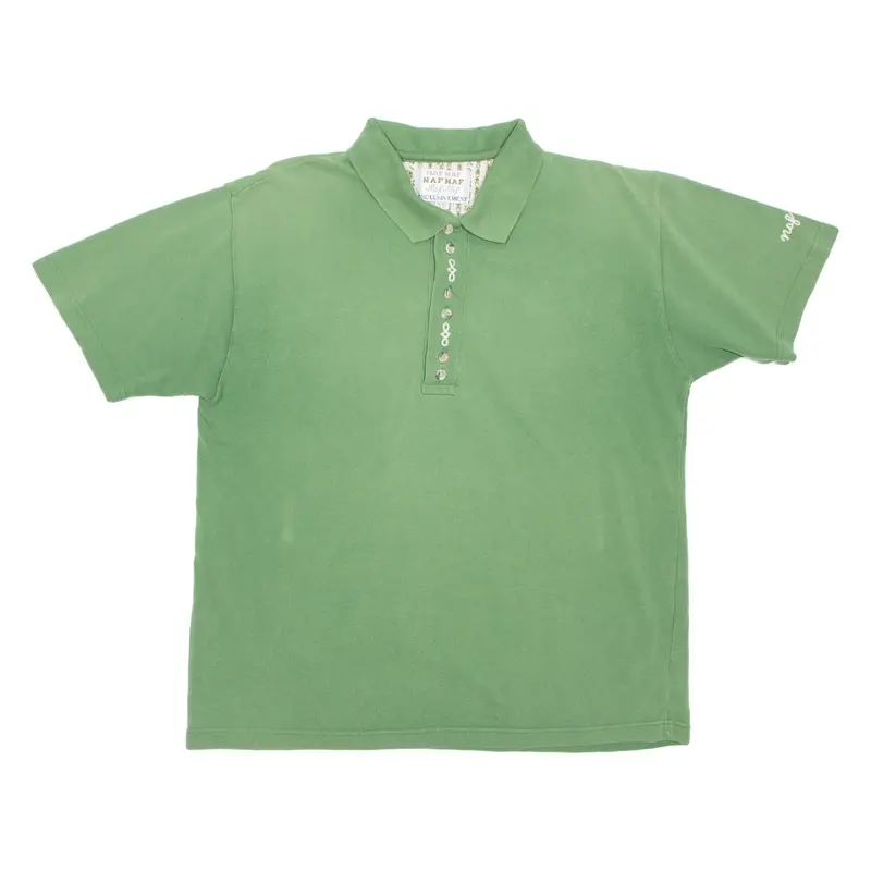 Naf Naf Womens Polo Shirt Green Xl 1