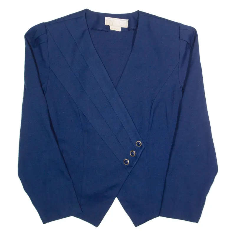 Nancy G Womens Blazer Jacket Blue 90S S 1