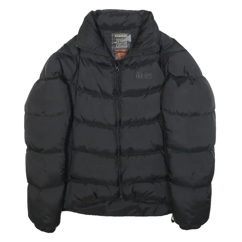 Napapijri Mens Black S Puffer Jacket Polyamide Zip Borealis Winter Outerwear 1